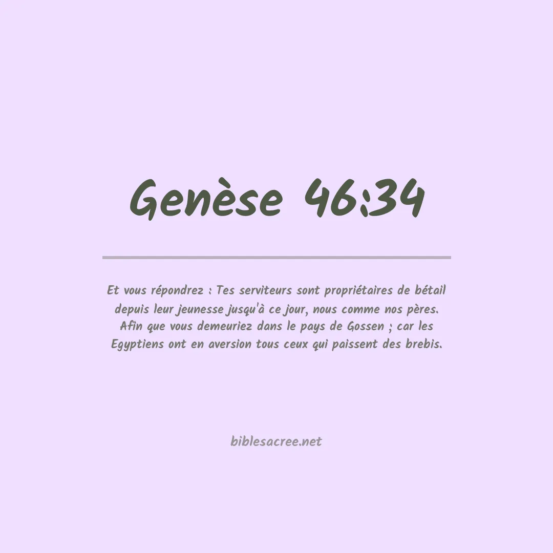 Genèse - 46:34