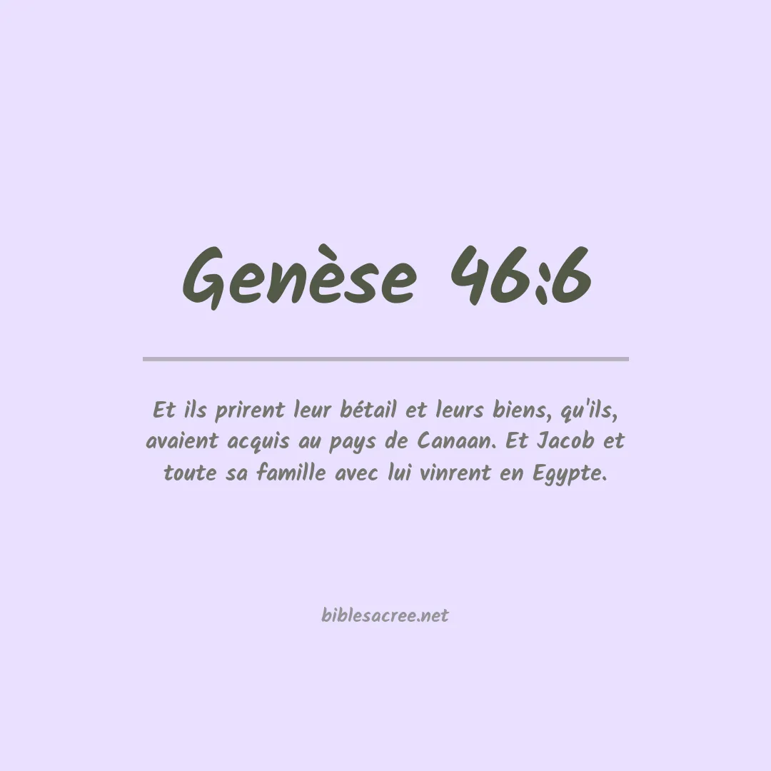 Genèse - 46:6