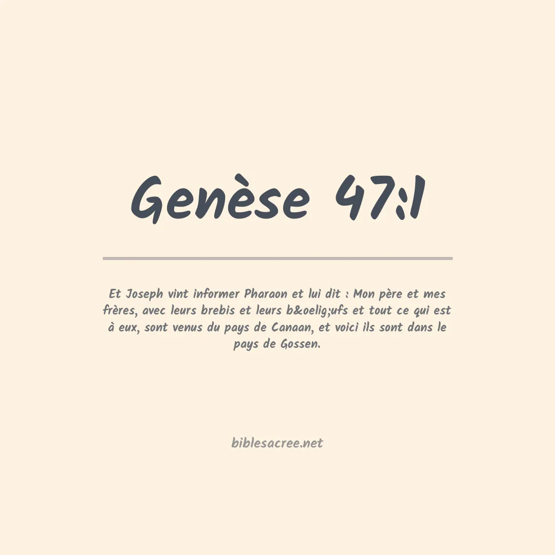 Genèse - 47:1