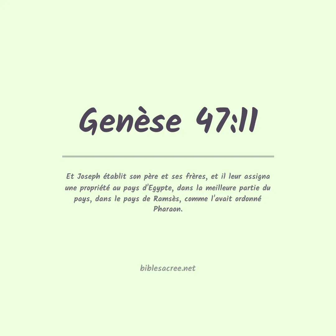 Genèse - 47:11