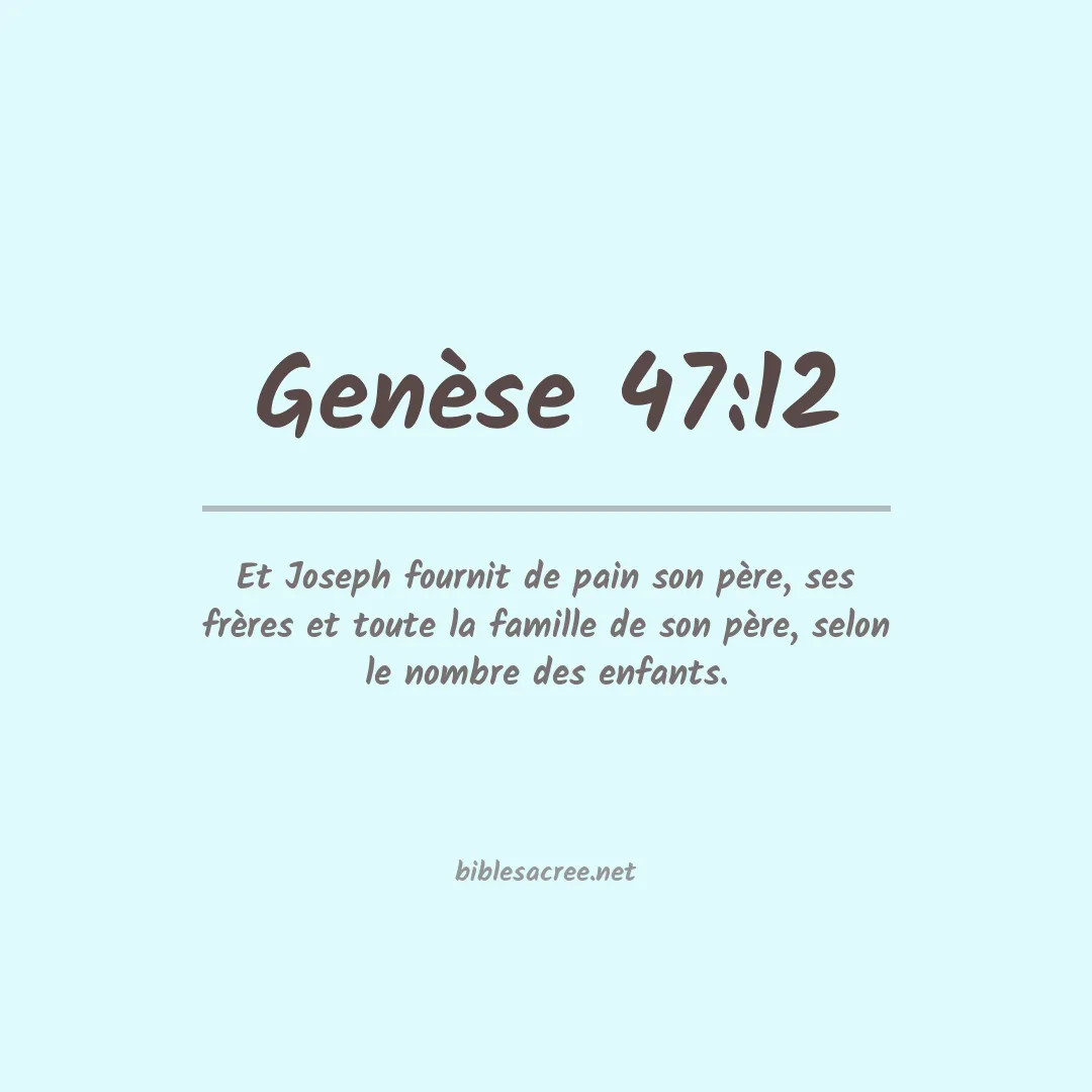 Genèse - 47:12
