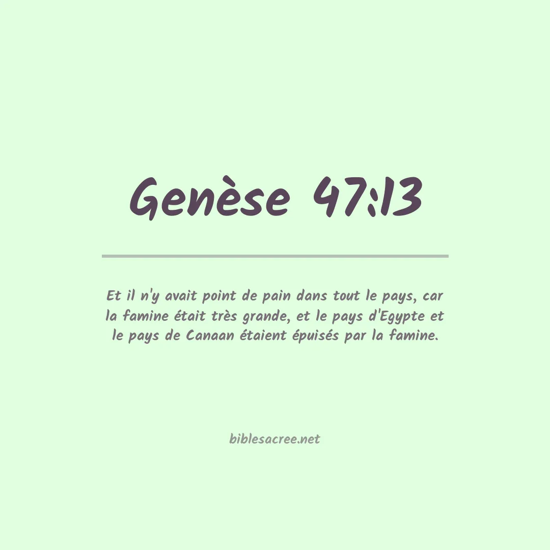 Genèse - 47:13