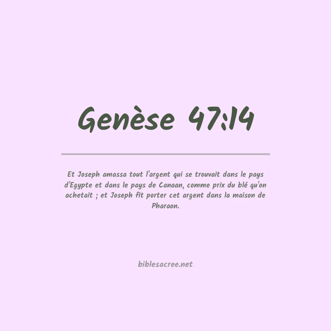 Genèse - 47:14