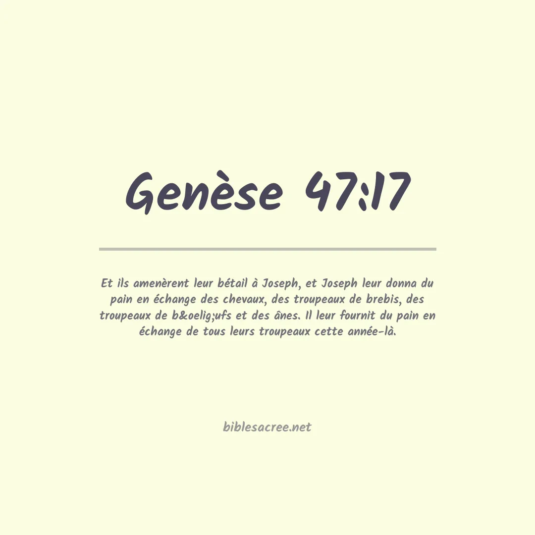 Genèse - 47:17