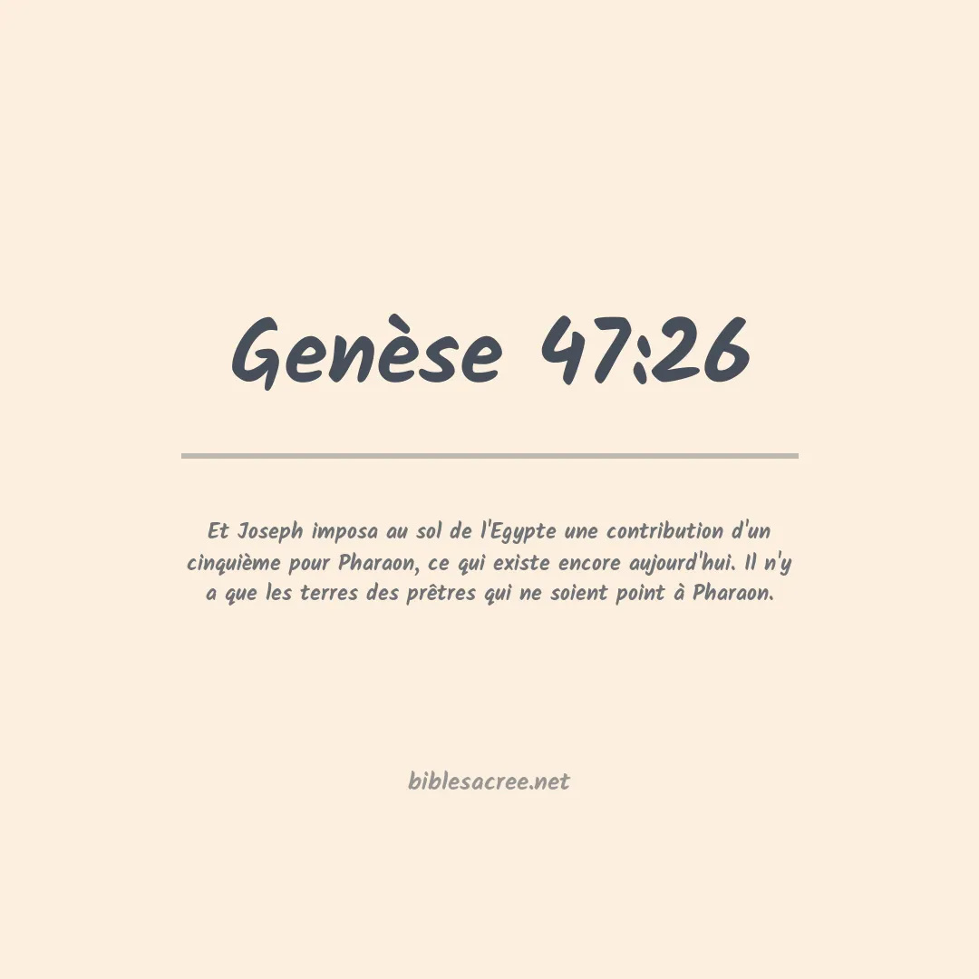 Genèse - 47:26