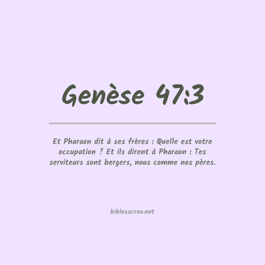 Genèse - 47:3