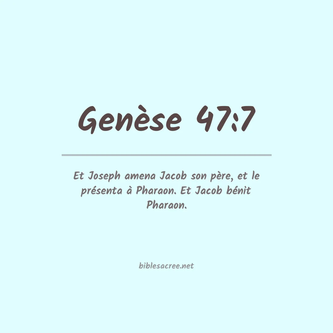 Genèse - 47:7