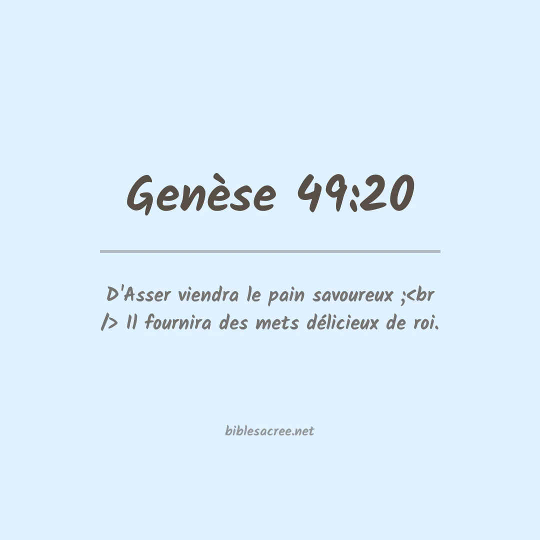 Genèse - 49:20