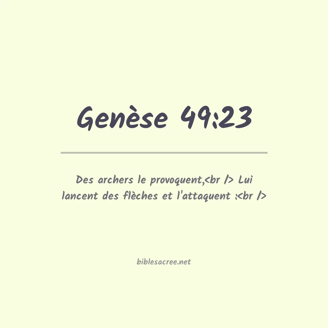 Genèse - 49:23