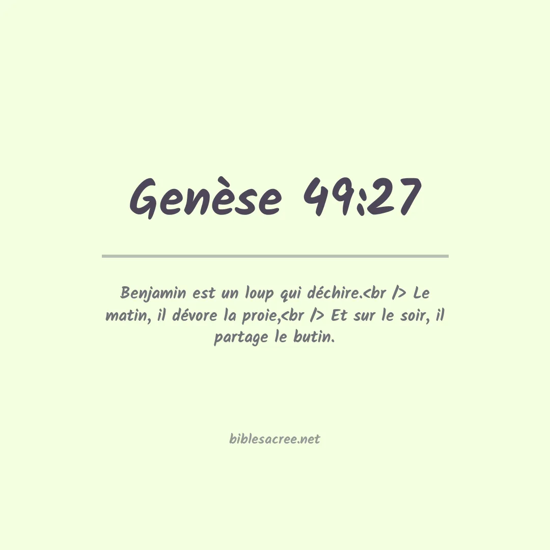 Genèse - 49:27