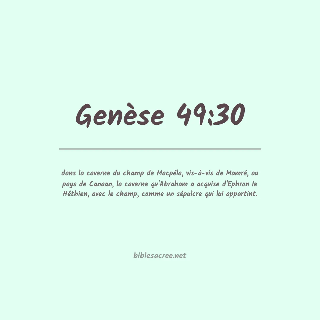 Genèse - 49:30