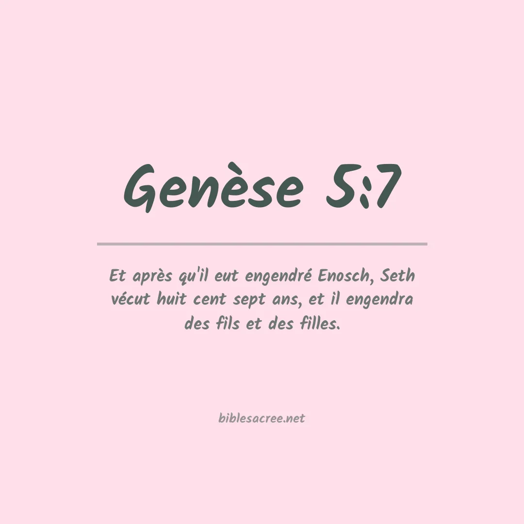 Genèse - 5:7