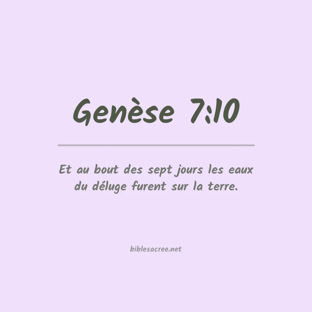 Genèse - 7:10