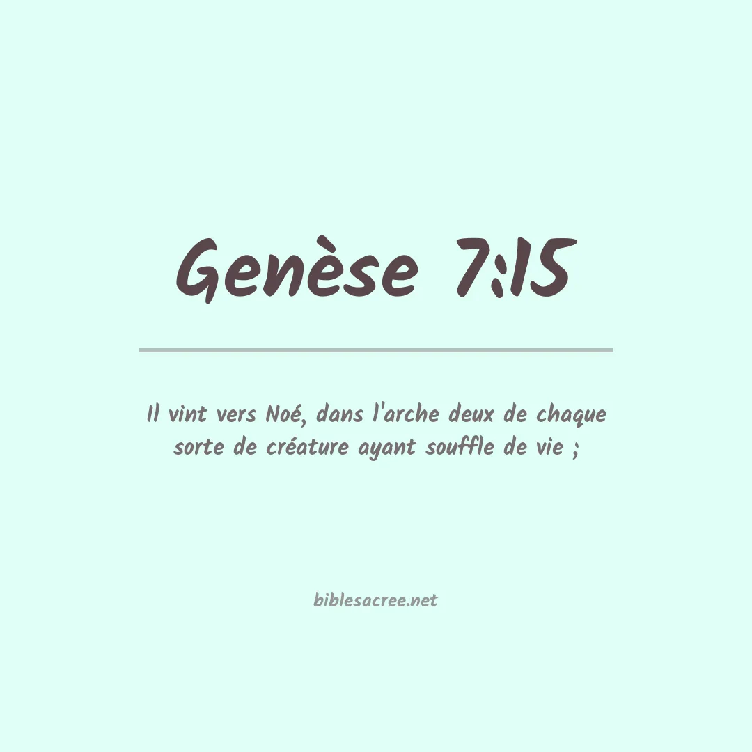 Genèse - 7:15