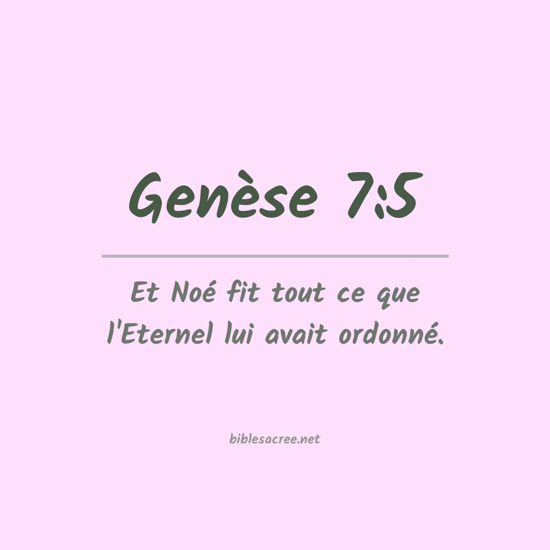 Genèse - 7:5