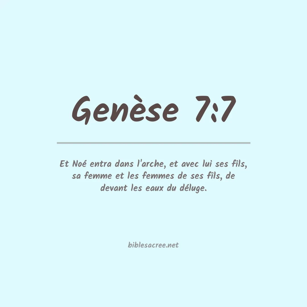 Genèse - 7:7