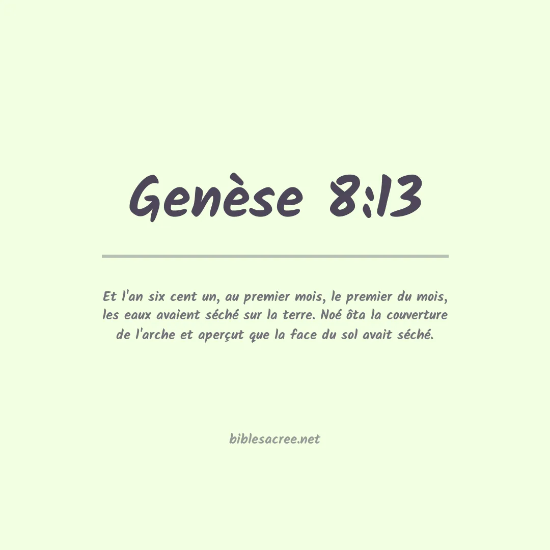Genèse - 8:13