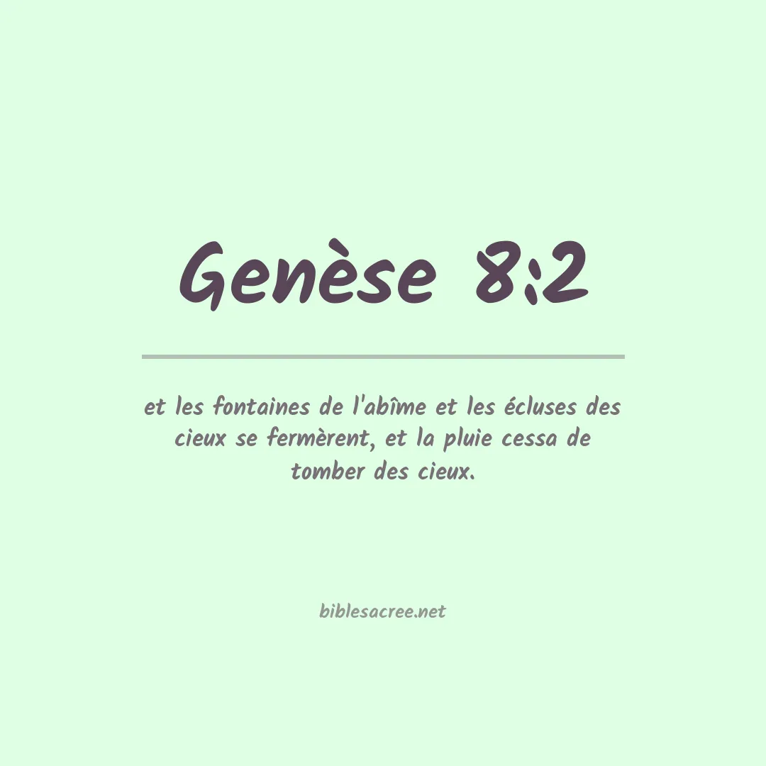 Genèse - 8:2
