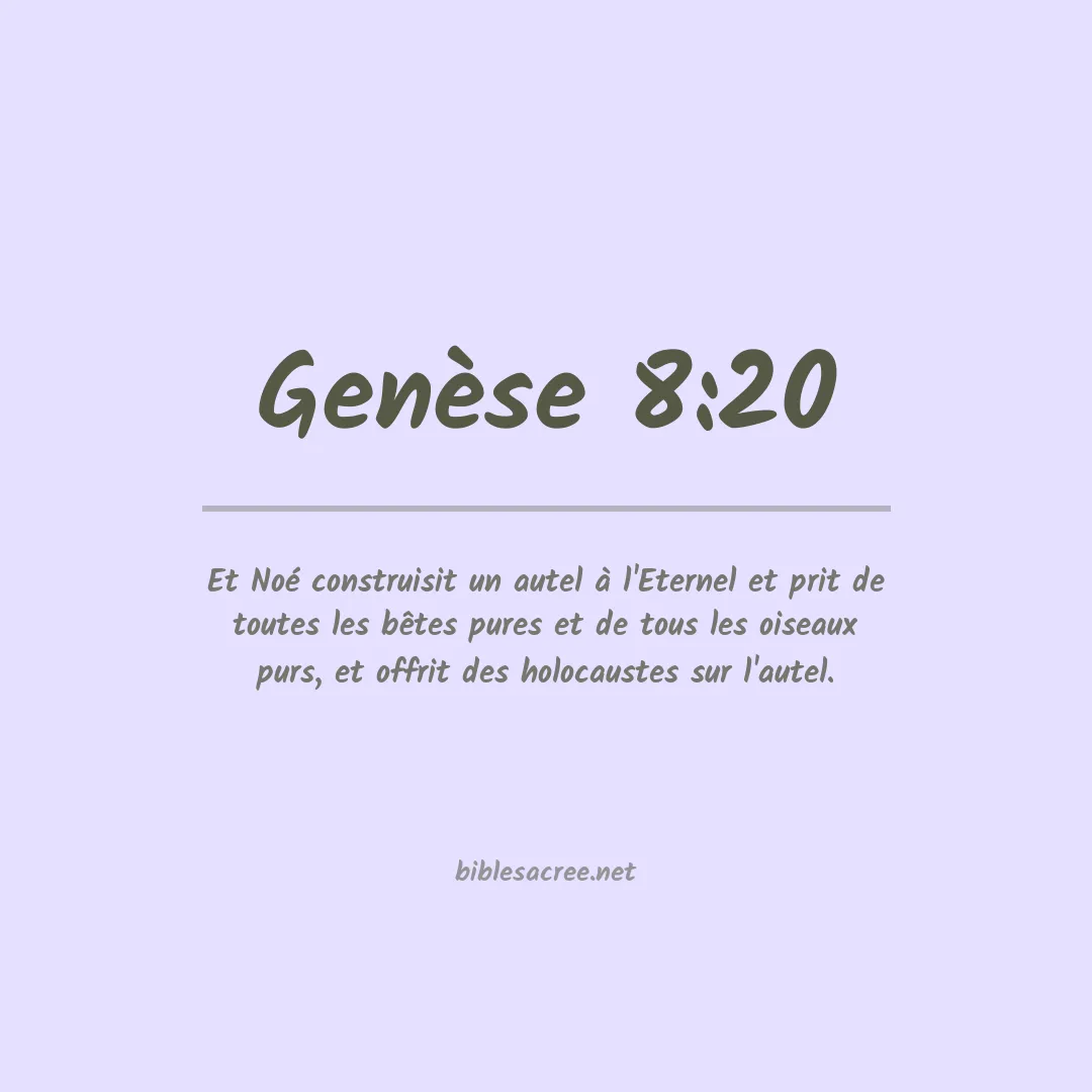 Genèse - 8:20