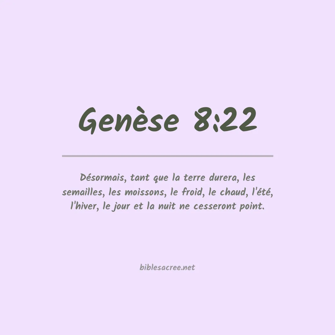 Genèse - 8:22