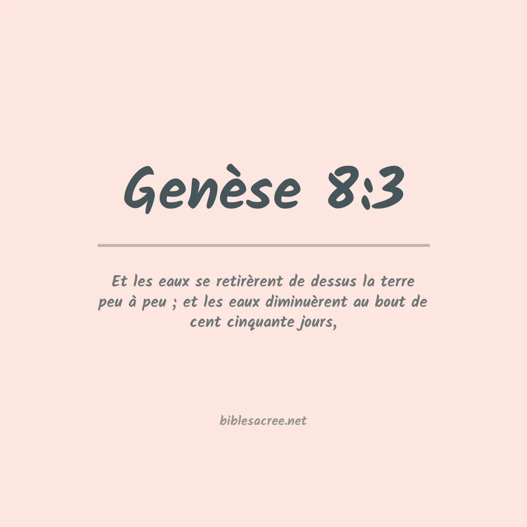 Genèse - 8:3