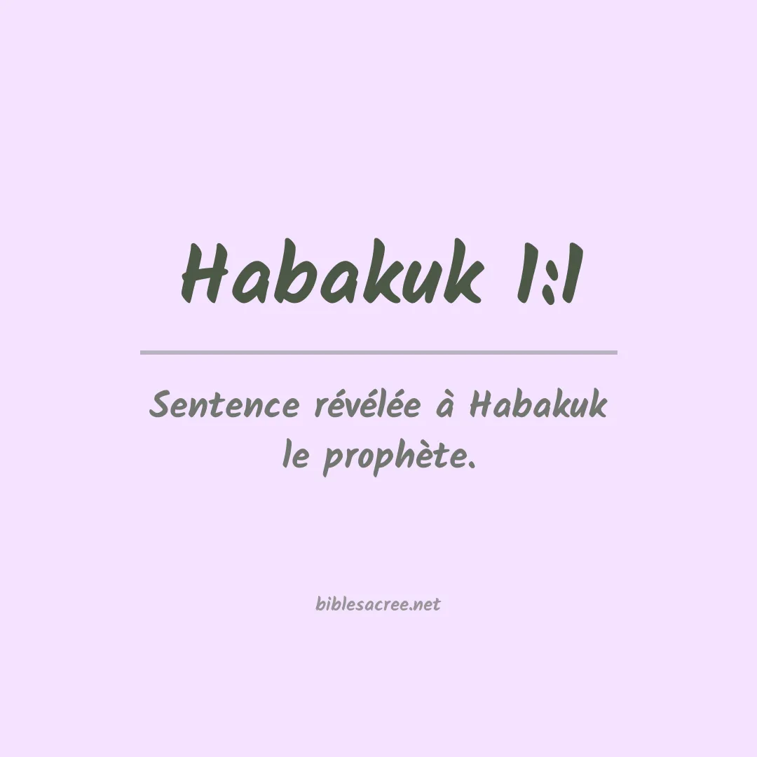Habakuk - 1:1