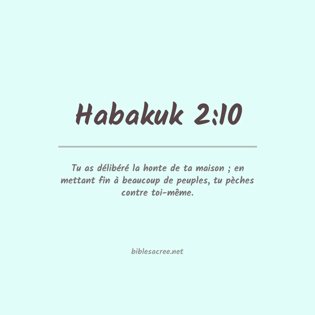 Habakuk - 2:10