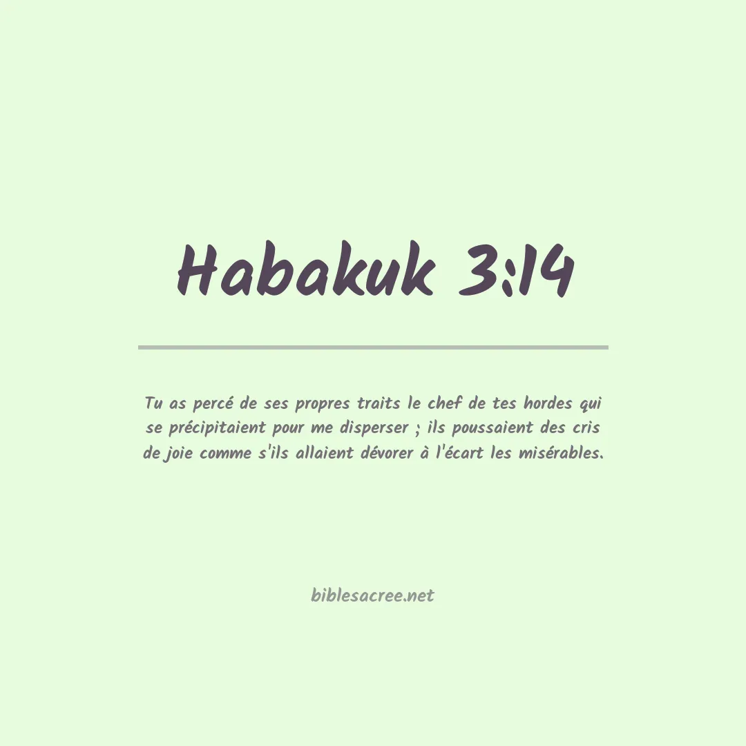 Habakuk - 3:14