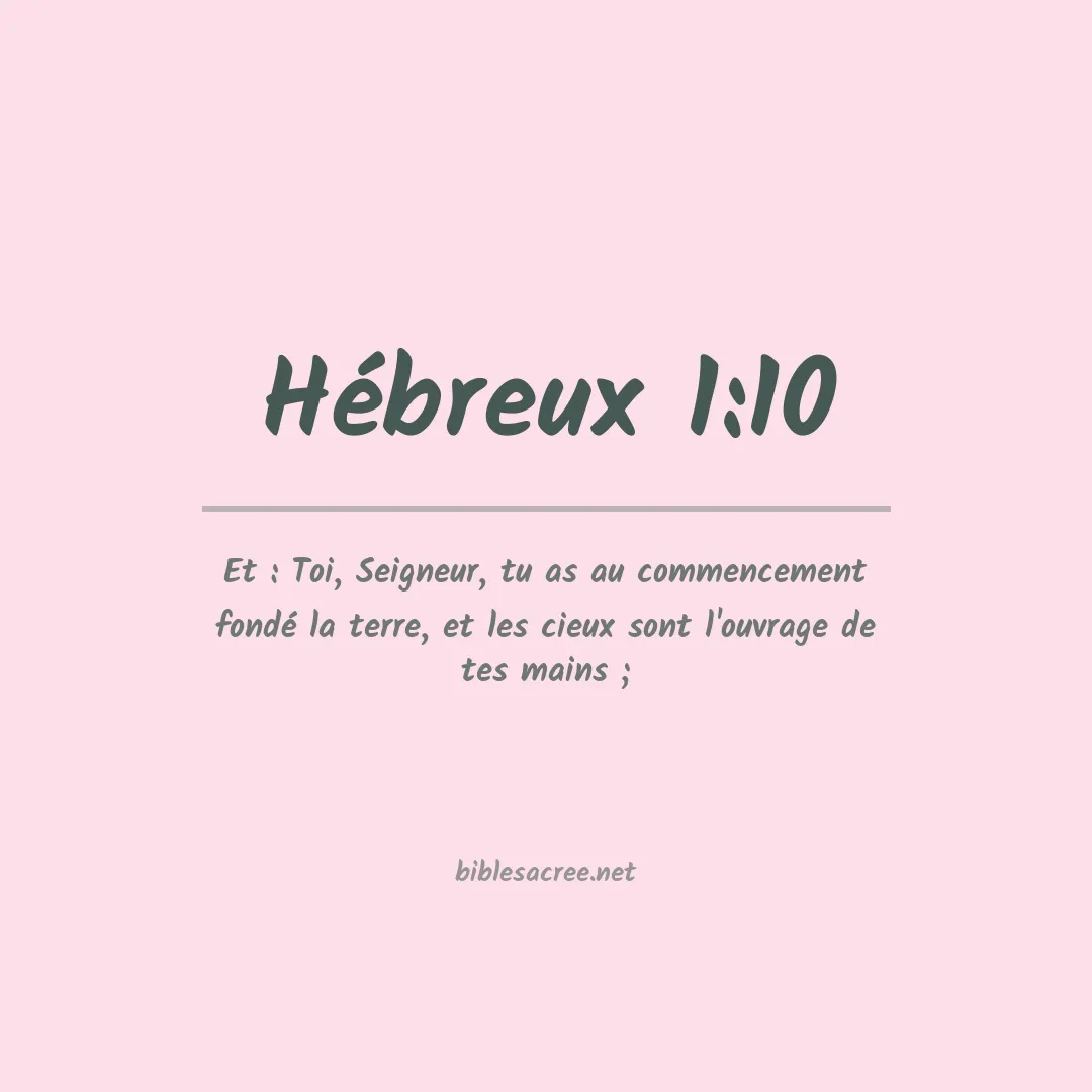 Hébreux - 1:10