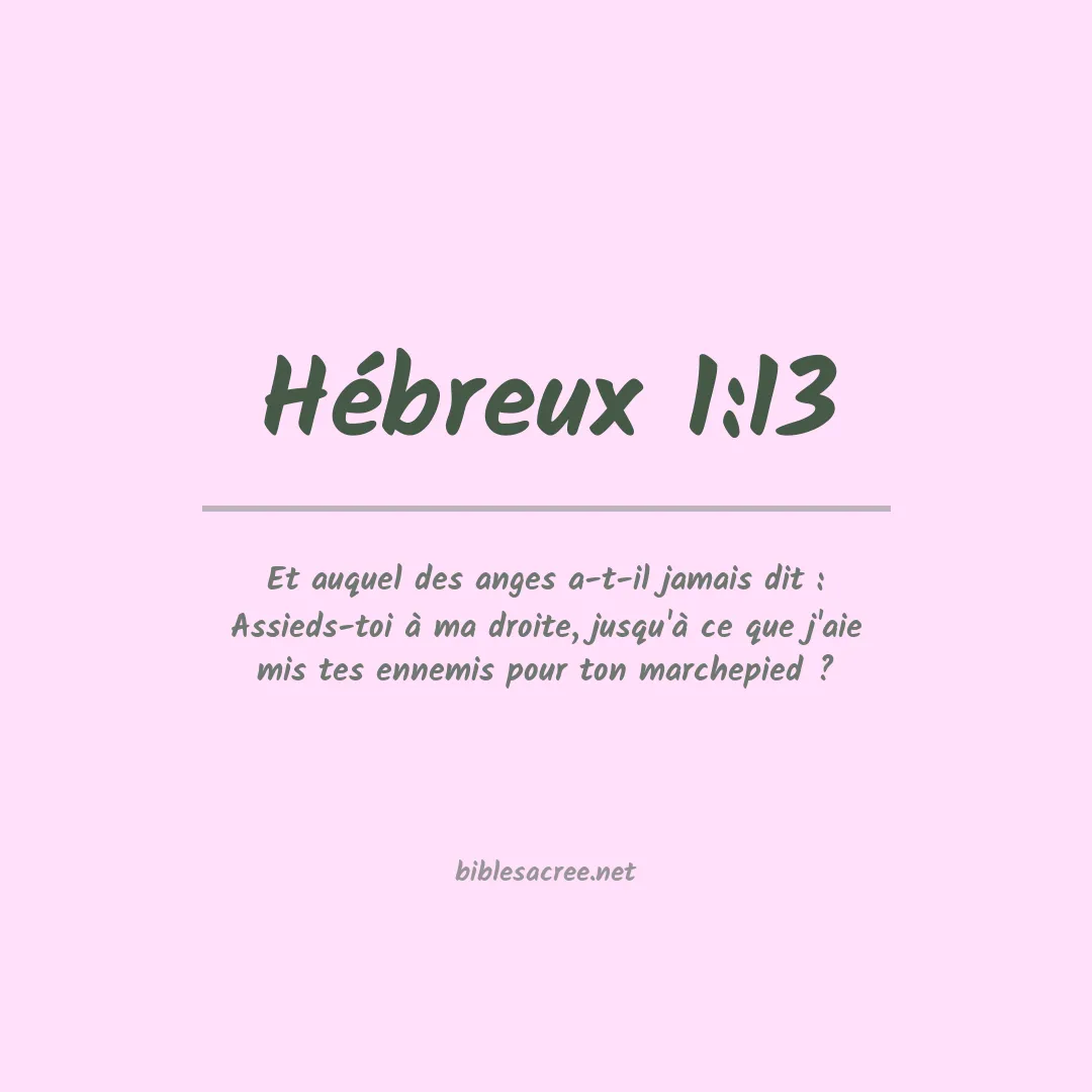 Hébreux - 1:13