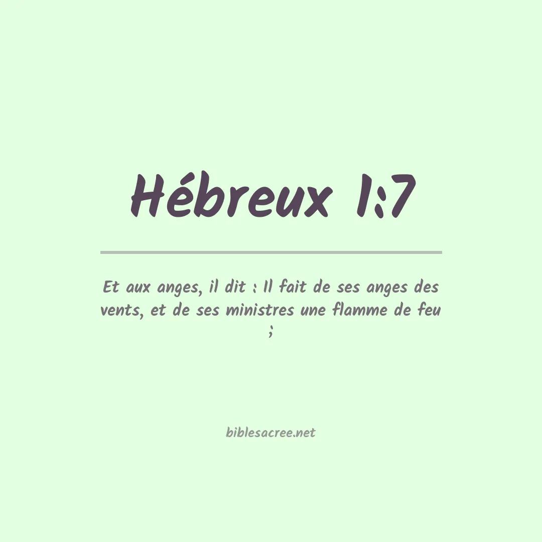 Hébreux - 1:7