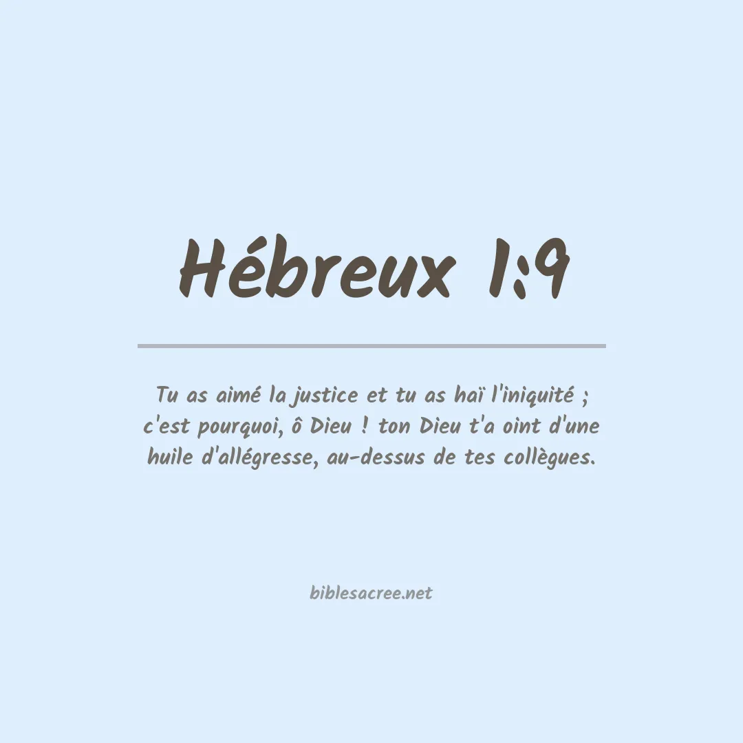 Hébreux - 1:9