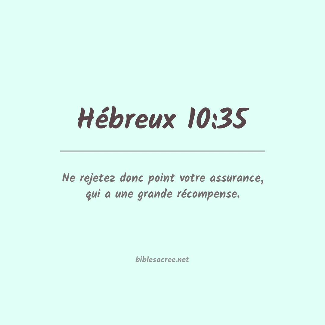 Hébreux - 10:35