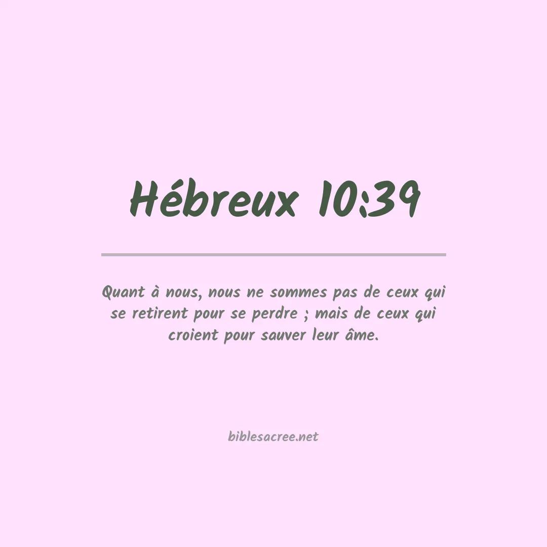 Hébreux - 10:39