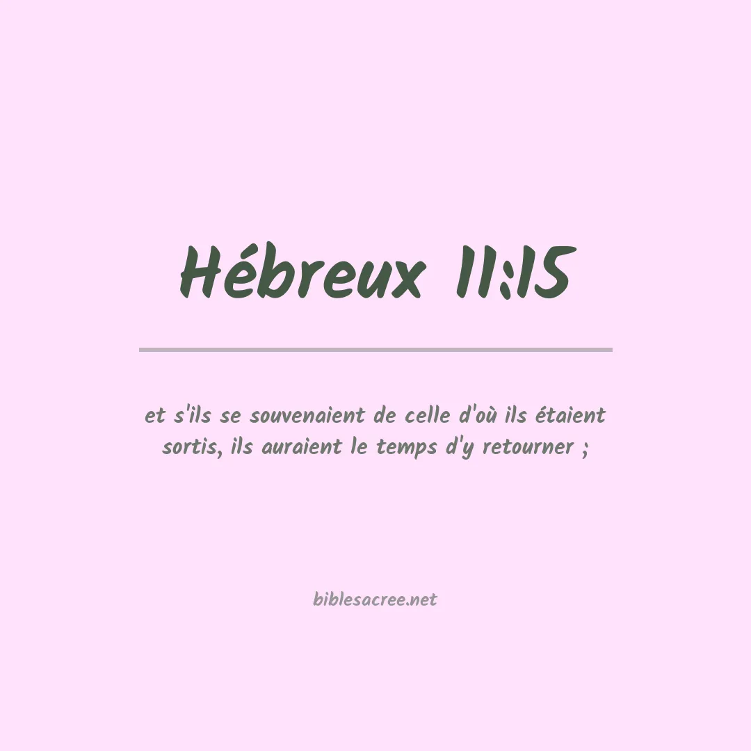Hébreux - 11:15