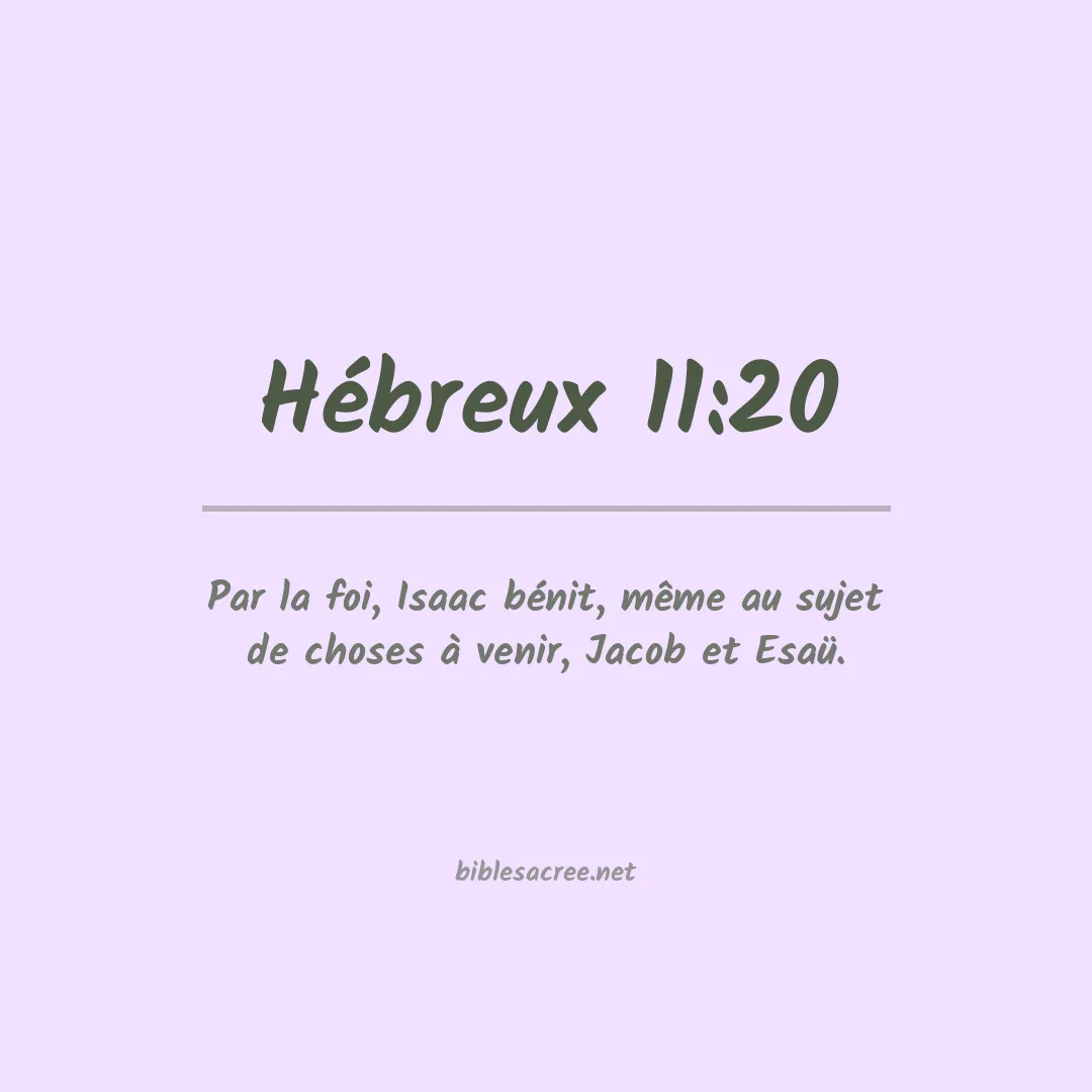 Hébreux - 11:20