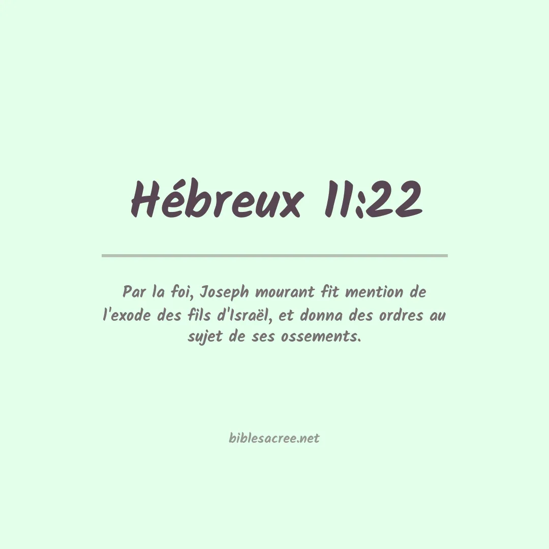 Hébreux - 11:22