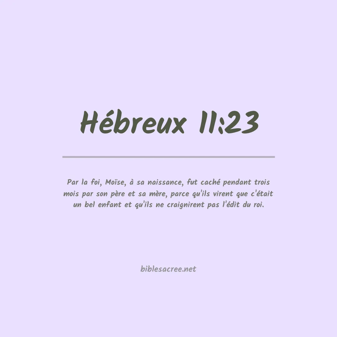 Hébreux - 11:23