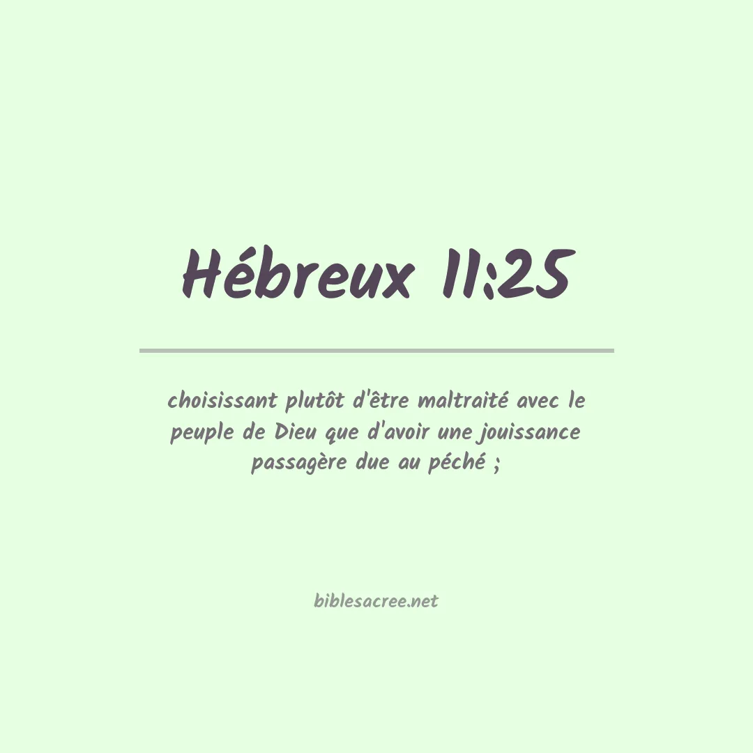 Hébreux - 11:25