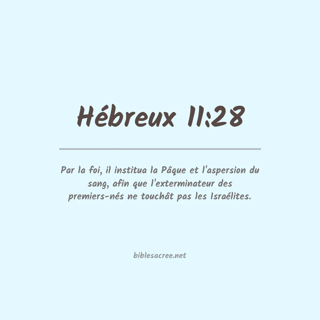 Hébreux - 11:28
