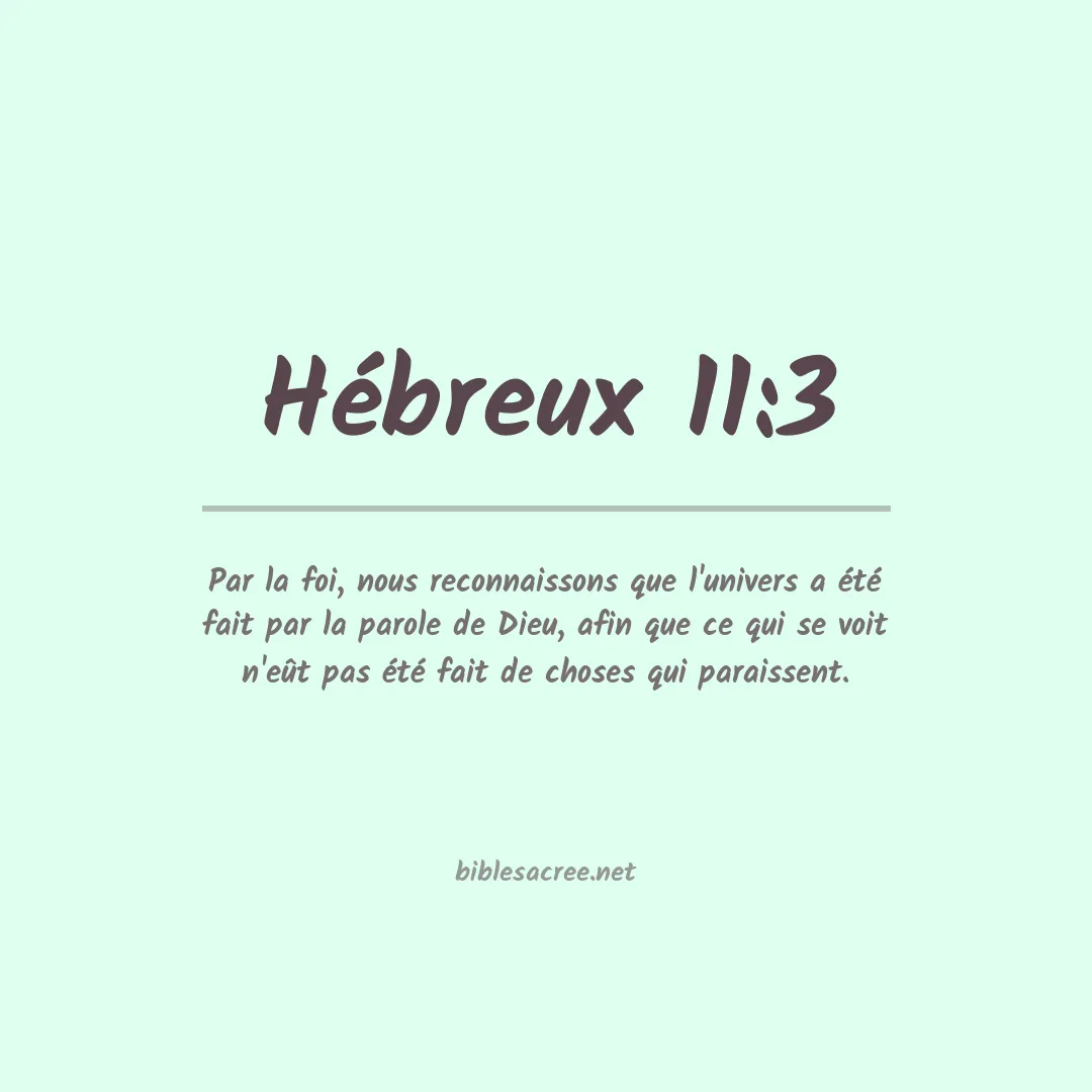 Hébreux - 11:3