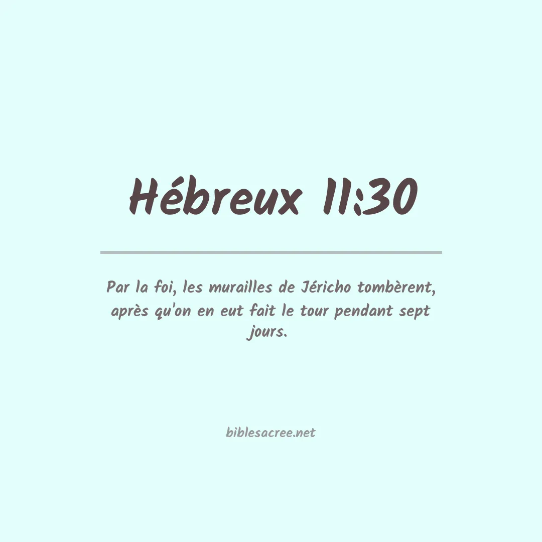 Hébreux - 11:30