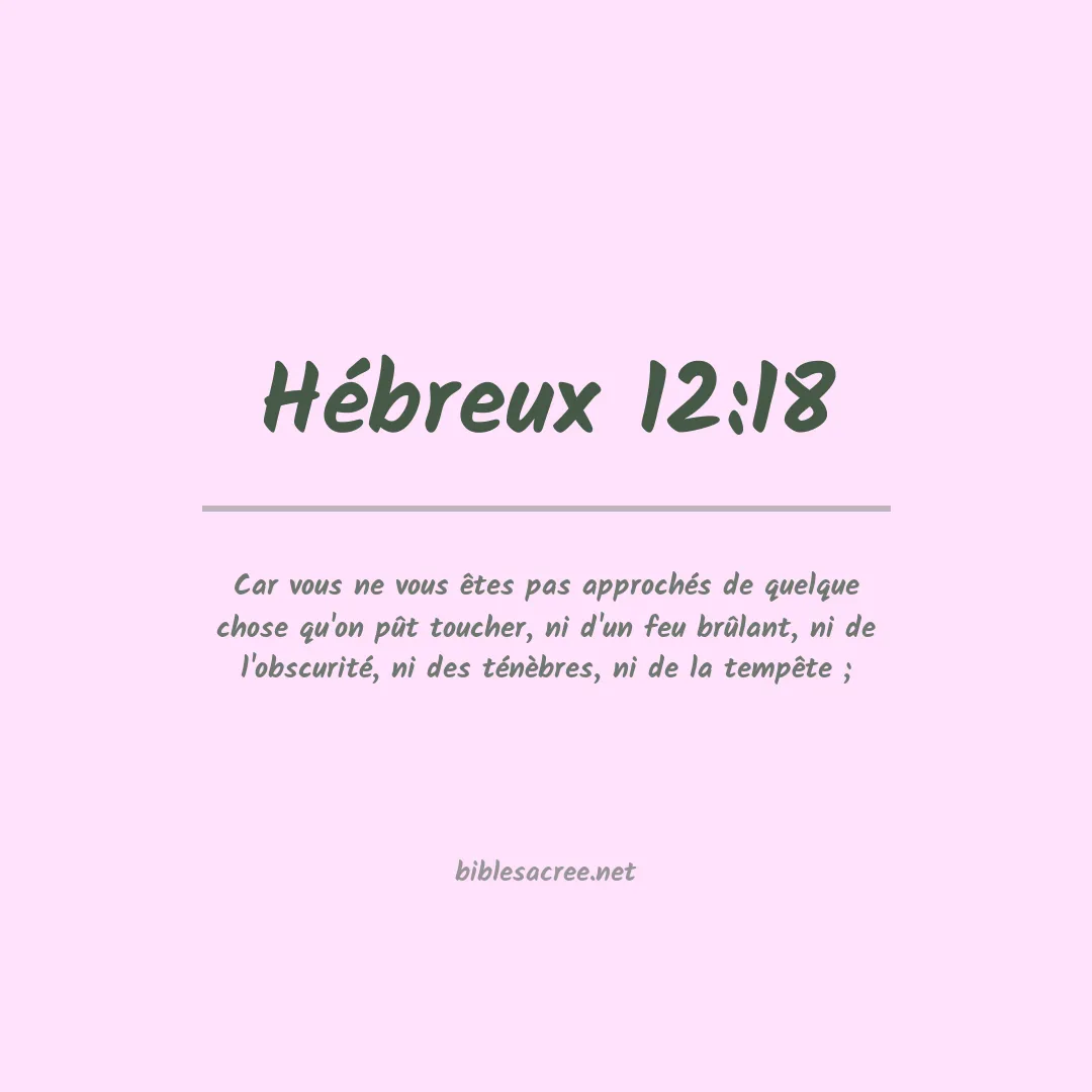 Hébreux - 12:18