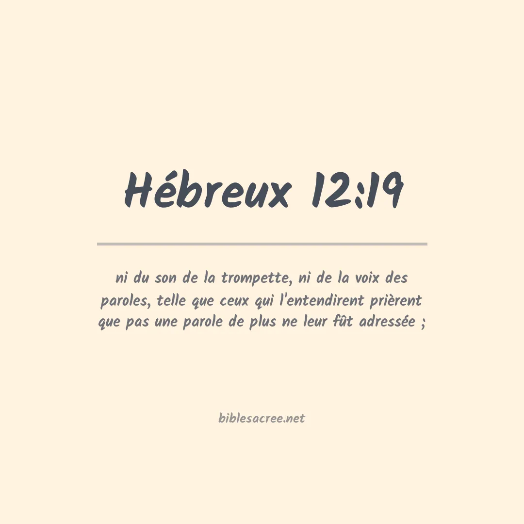 Hébreux - 12:19