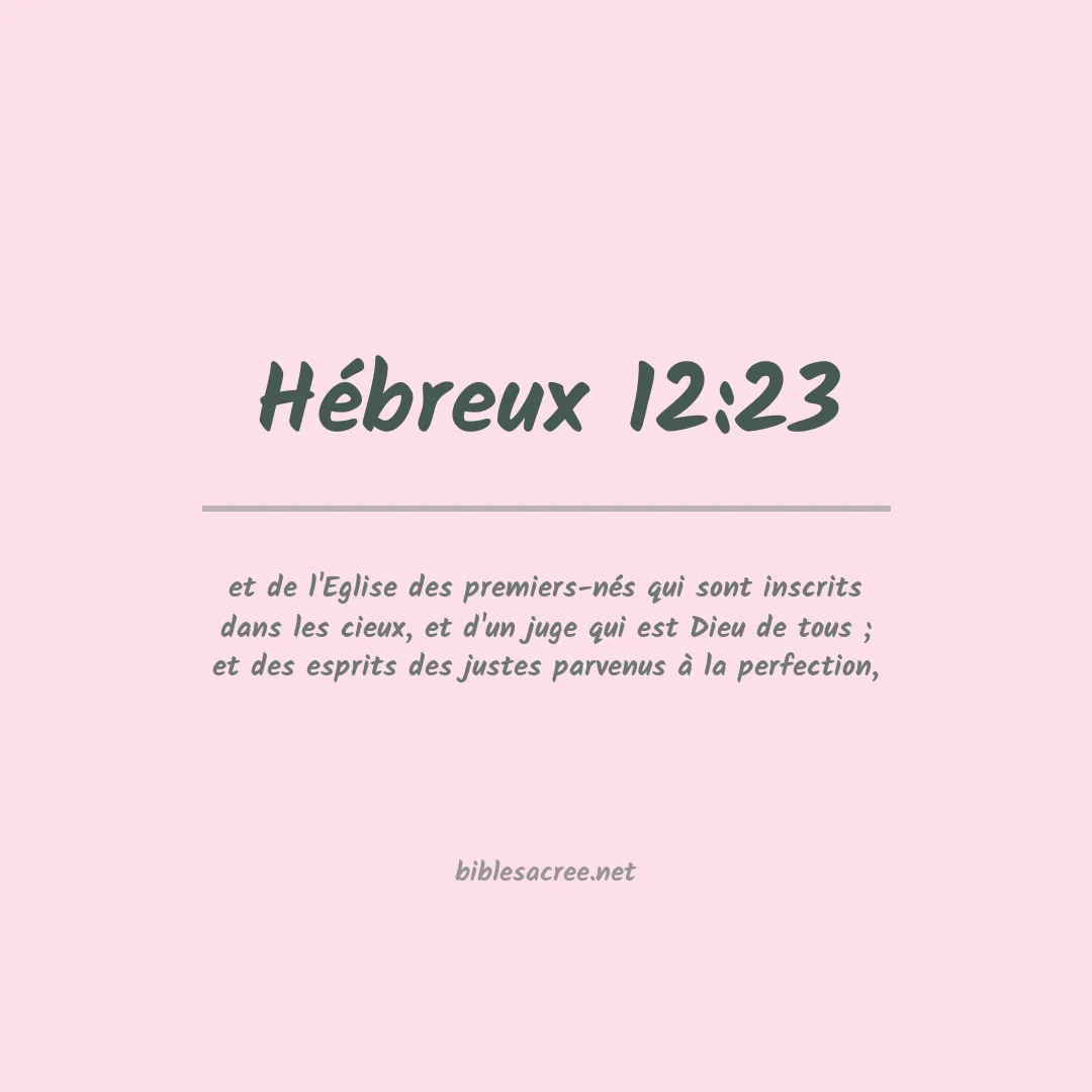 Hébreux - 12:23