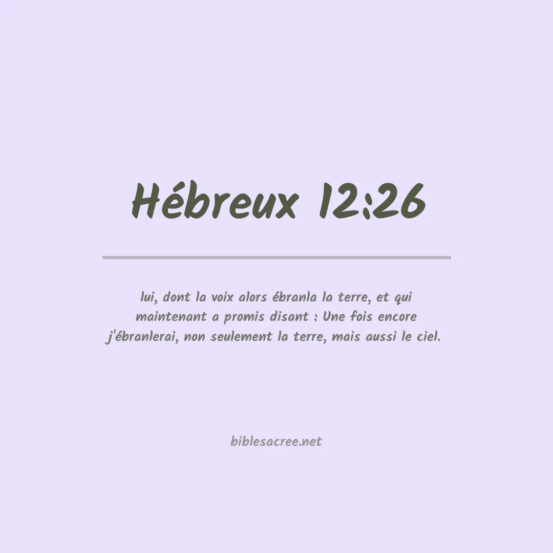 Hébreux - 12:26