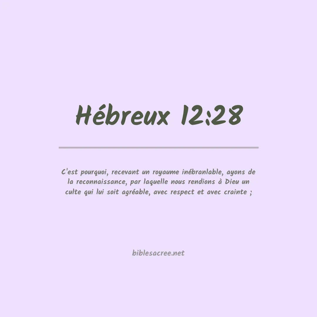 Hébreux - 12:28