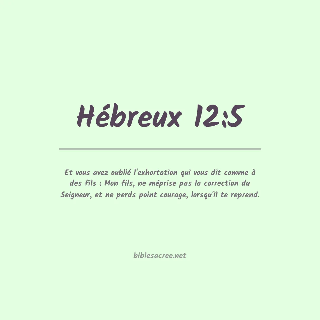 Hébreux - 12:5