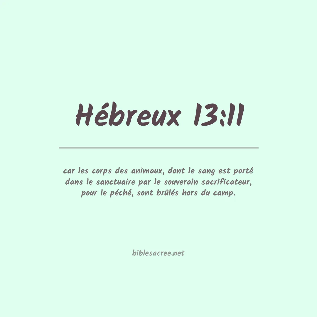 Hébreux - 13:11