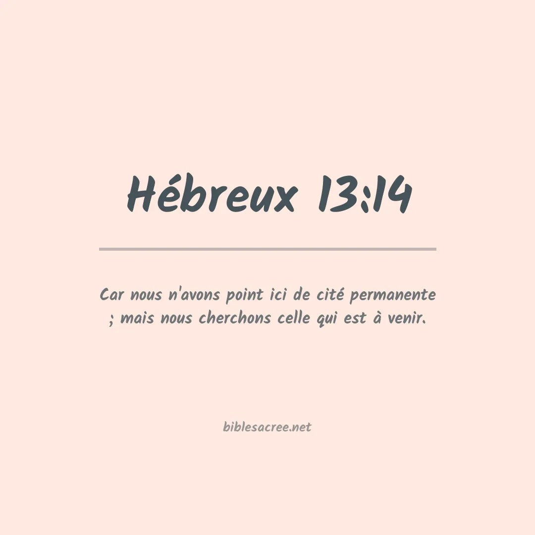 Hébreux - 13:14
